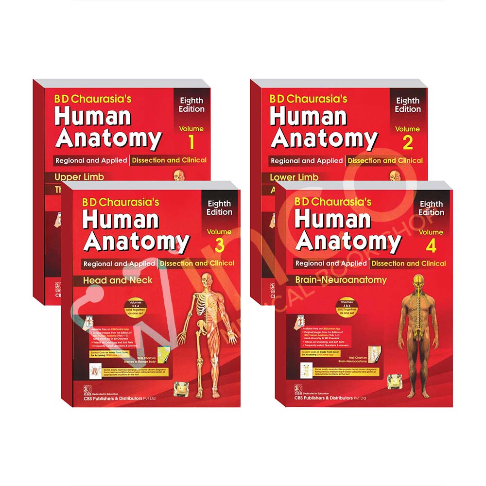 BD Chaurasia Human Anatomy – All Volume Set 8th Edition
